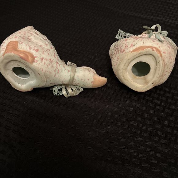 Vintage Country Cottage Farmhouse Geese Ducks Set 2 Ceramic Easter Spring READ - Picture 4 of 11